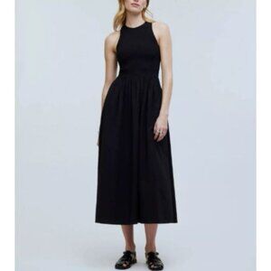 Madewell Melody Tank Midi Dress Black S NP124 NWOT